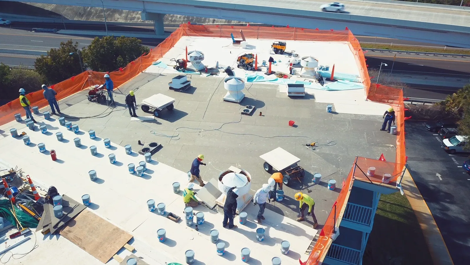 Occupied-Building Reroofing in Frisco, TX